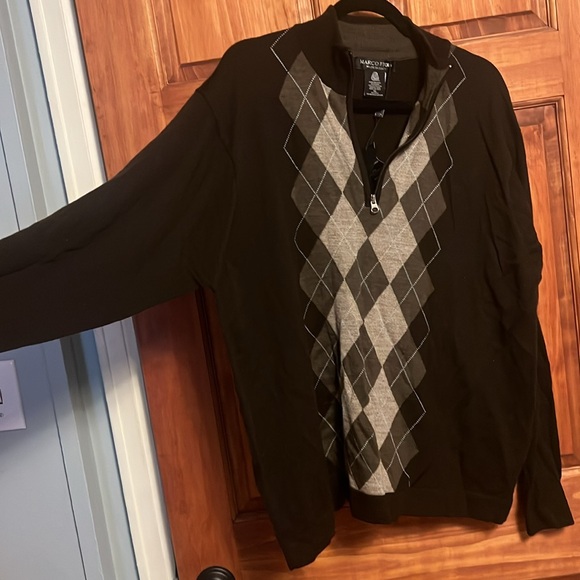 Marco Fiori quarter zip argyle wool sweater - Picture 7 of 7